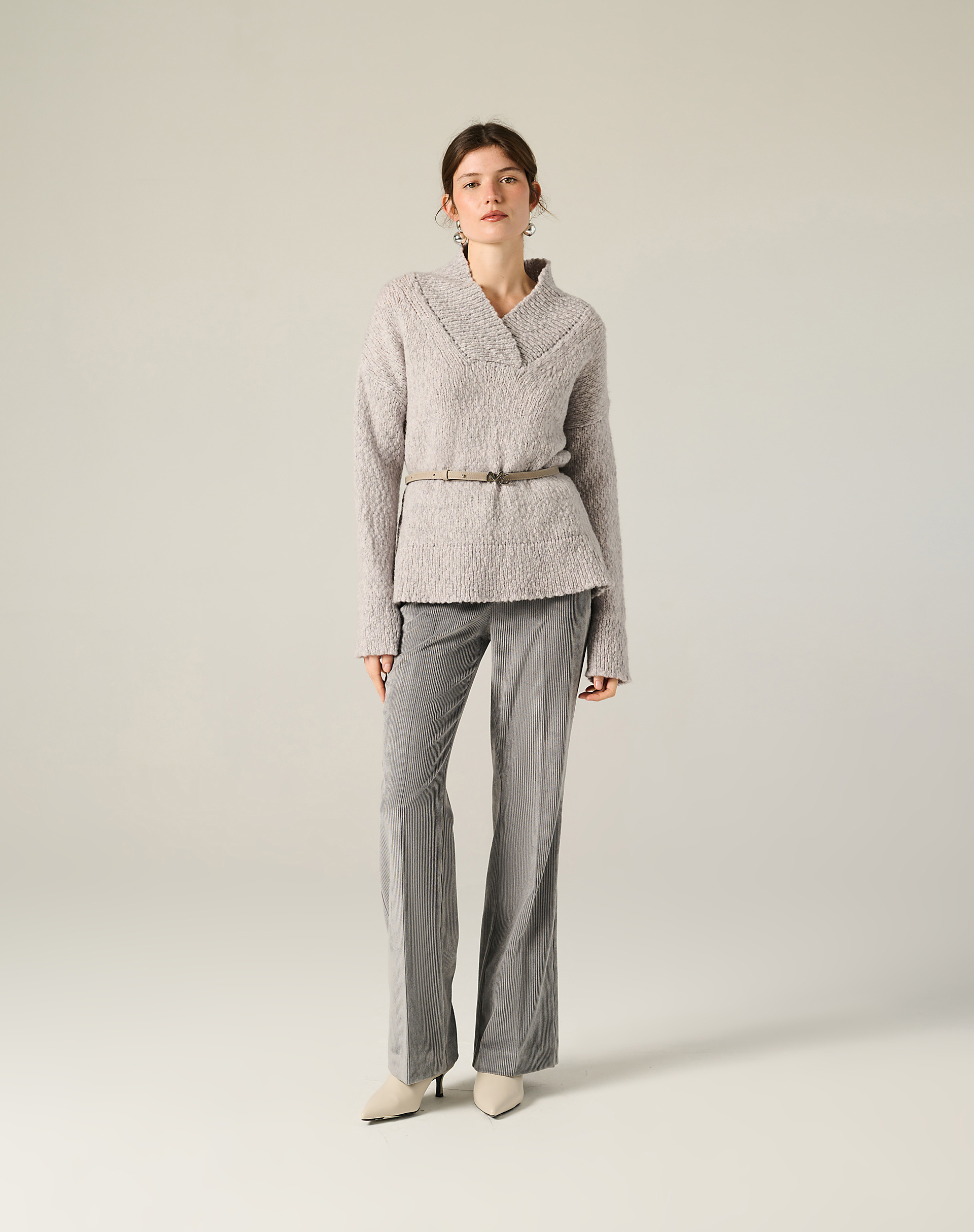 Corduroy Flare Trousers - MG826 - Manila Grace | Official Website