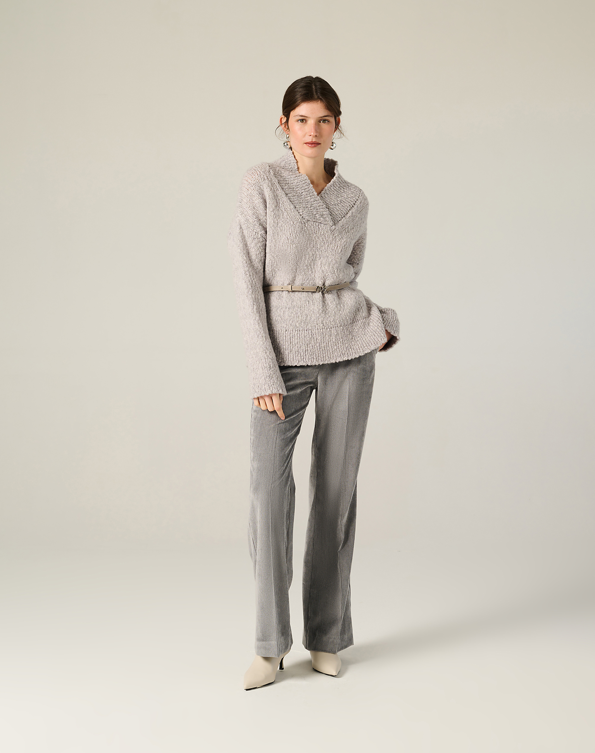Corduroy Flare Trousers - MG826 - Manila Grace | Official Website