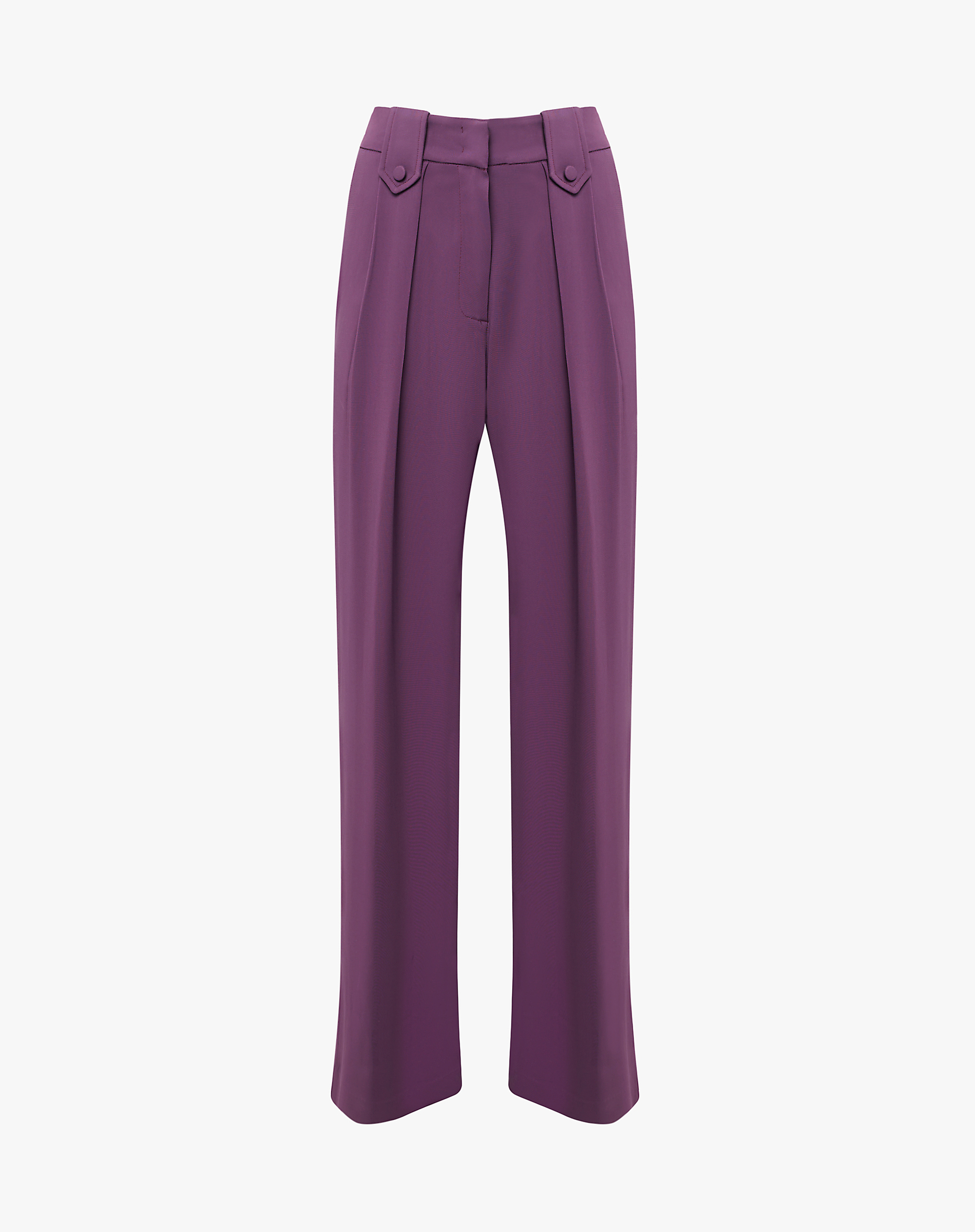 Tailored Trousers With Pleats And Decorative Belt - MA648 - Manila Grace | Official Website