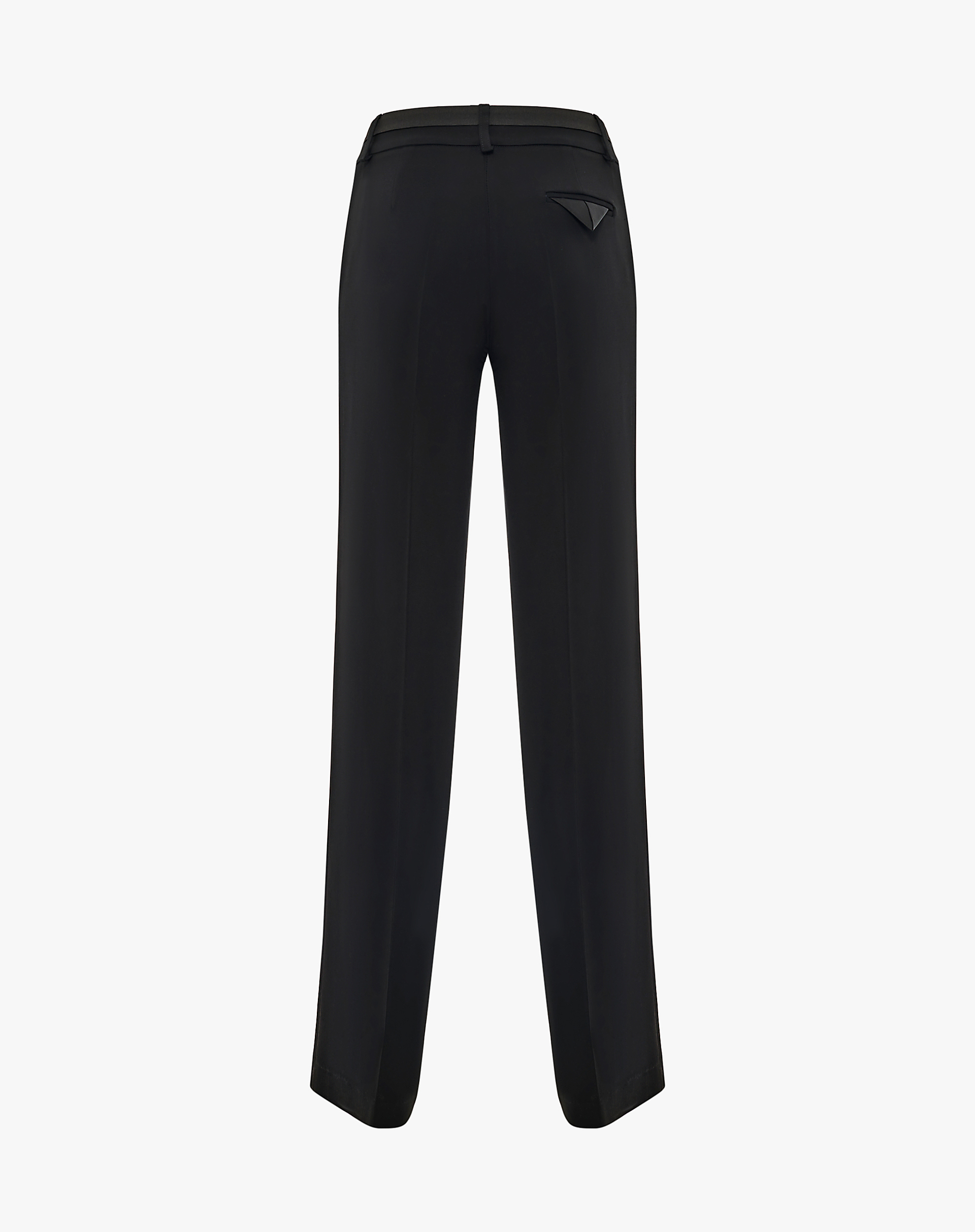 Flared Trousers With Waist Detail - BLACK - Manila Grace | Official Website