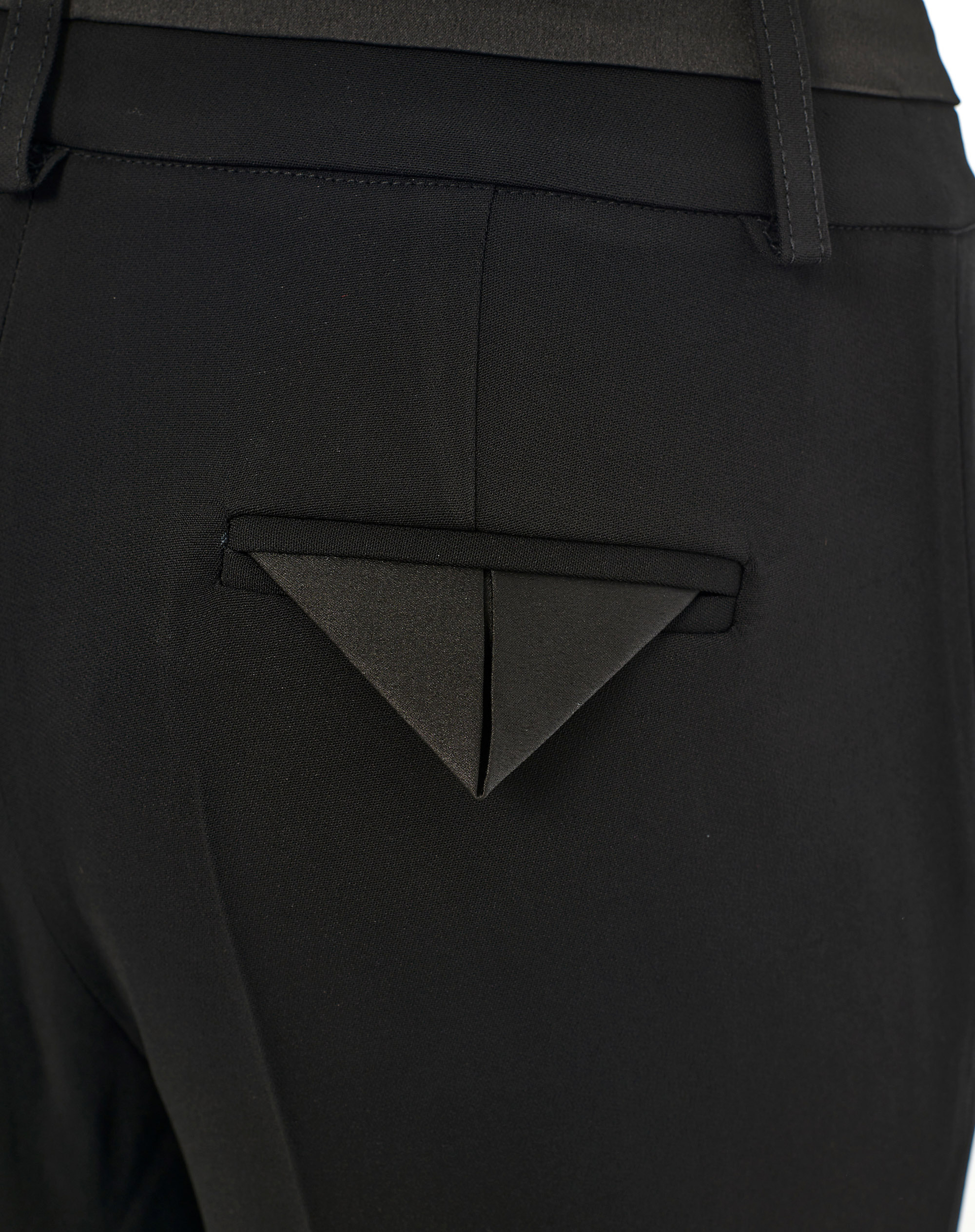 Flared Trousers With Waist Detail - BLACK - Manila Grace | Official Website