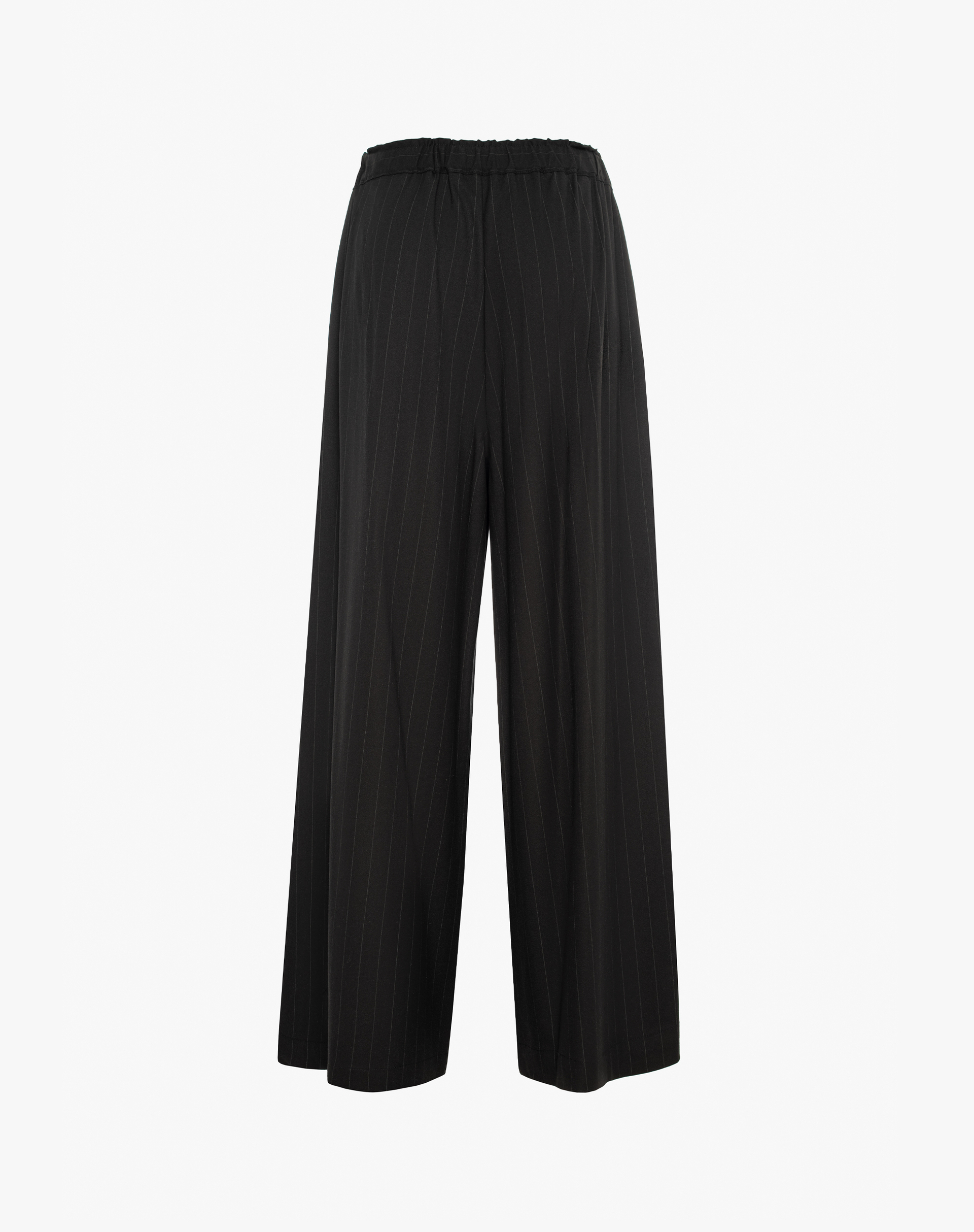 High-Waisted Culotte Trousers With Pleats And Matching Belt - BLACK - Manila Grace | Official Website