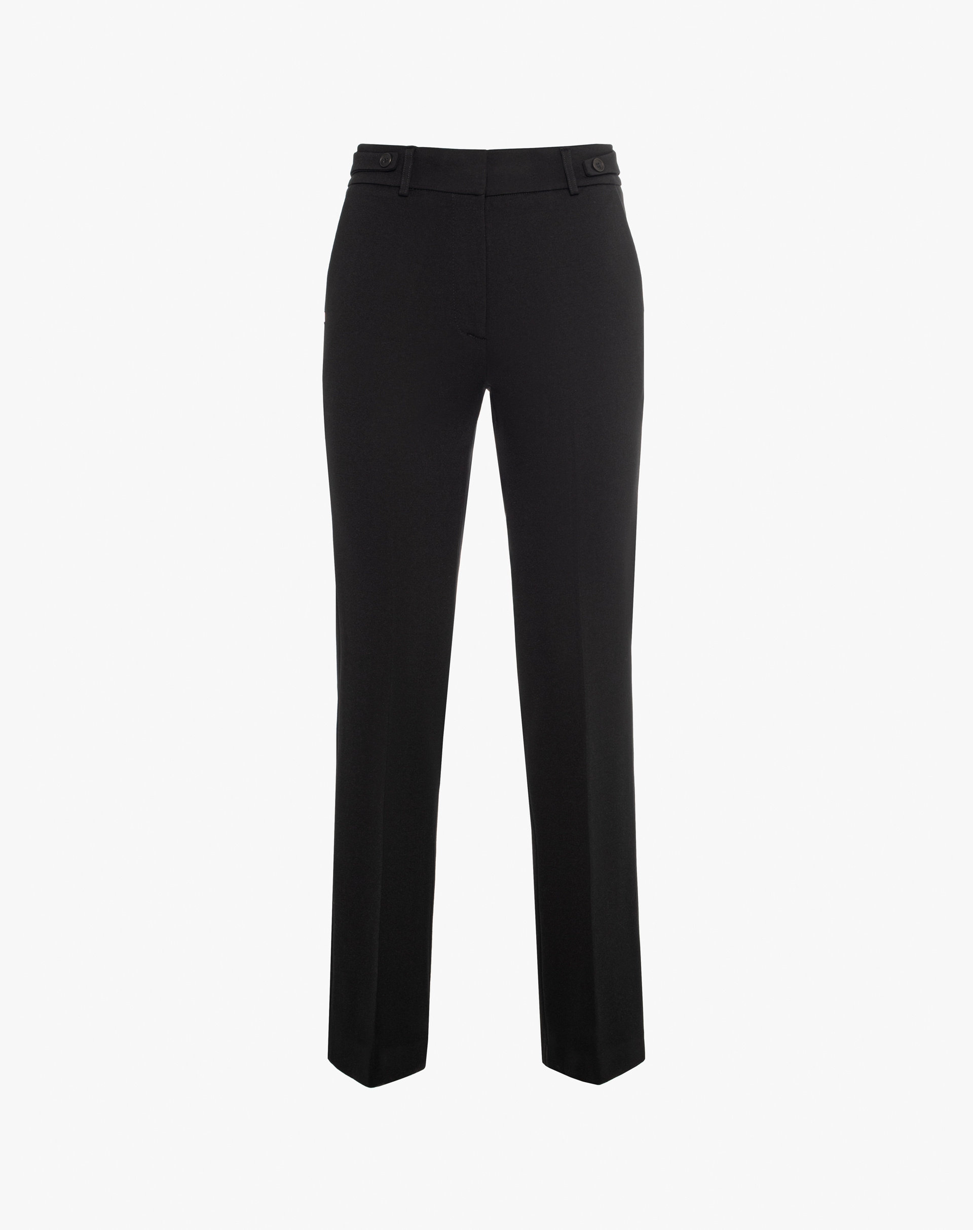 Elegant Straight Trousers - BLACK - Manila Grace | Official Website