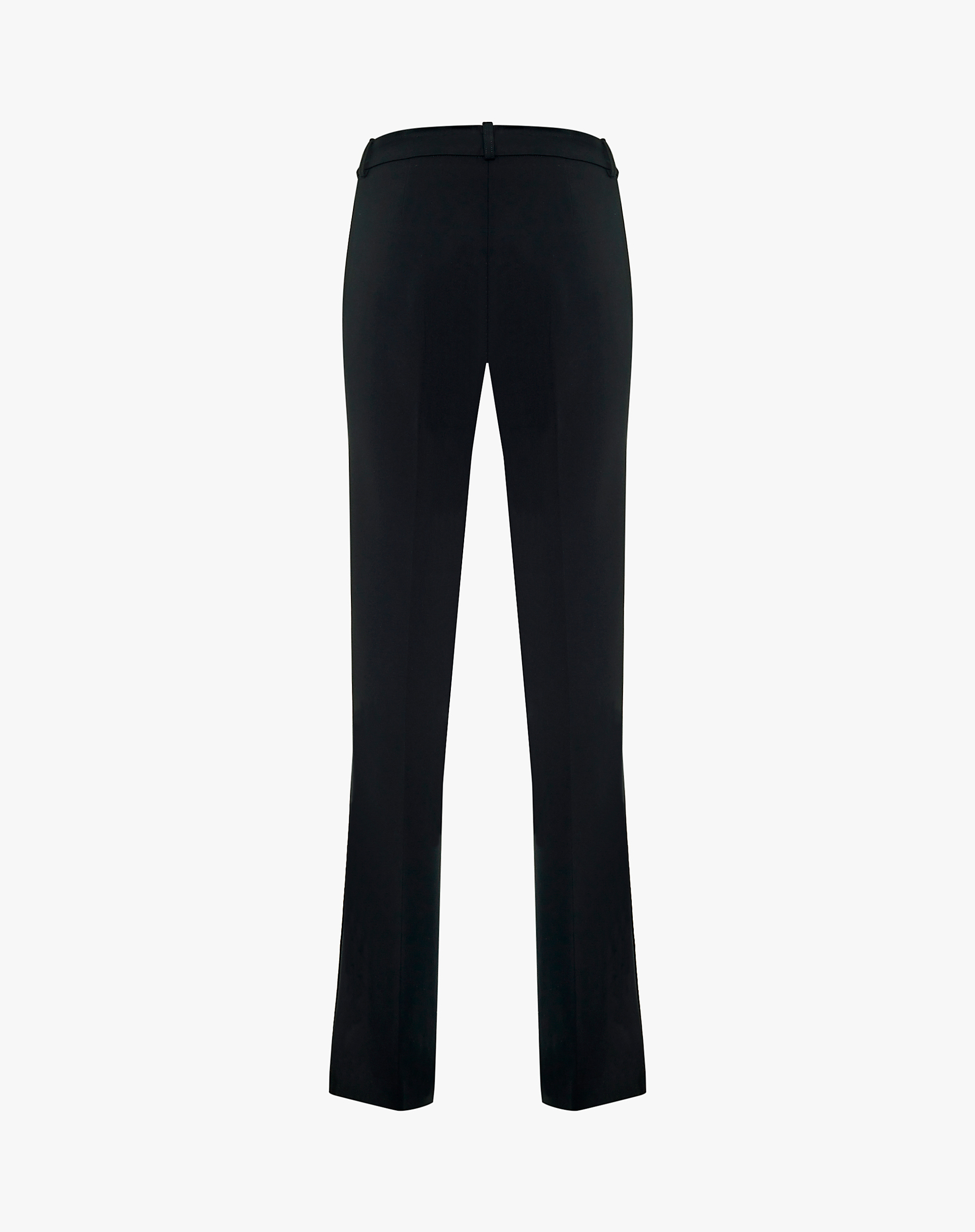 Pantaloni Dritti Eleganti In Tessuto Tecnico Stretch - NERO - Manila Grace