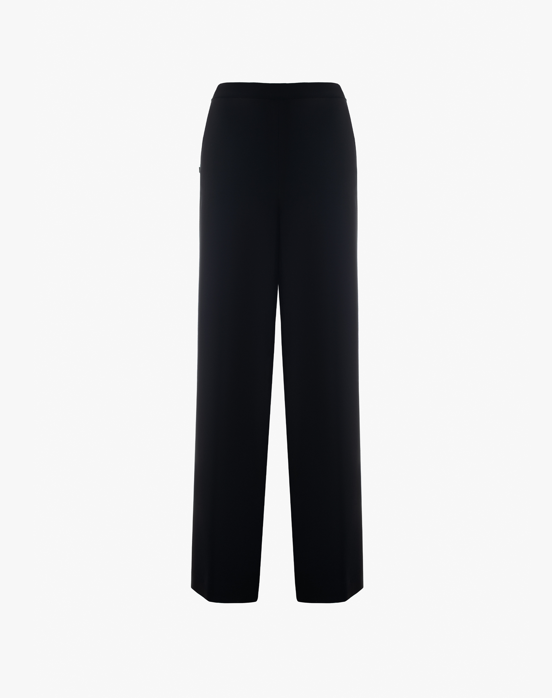 Wide-Leg Crepe Trousers - TROUSERS - Manila Grace | Official Website