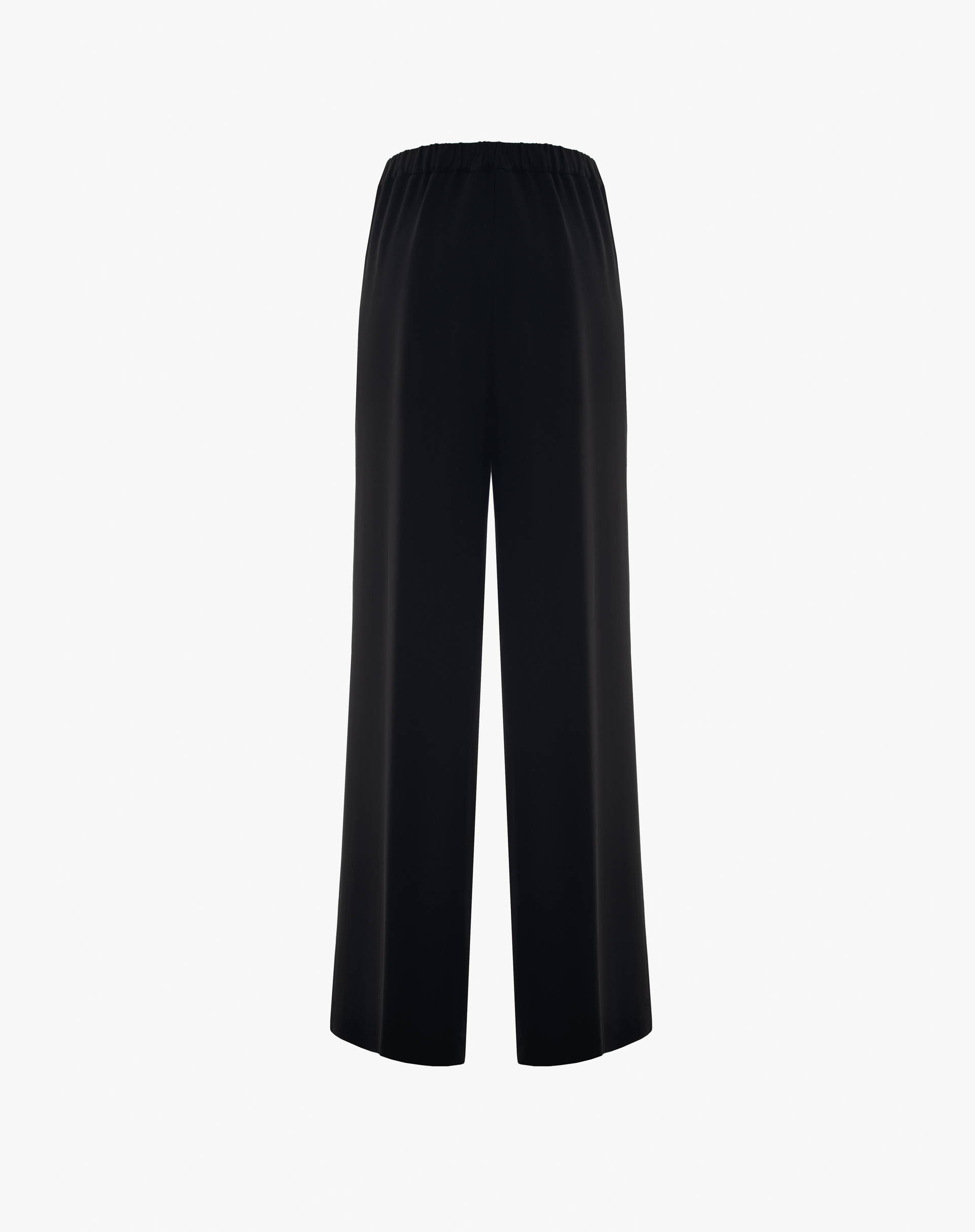 Wide-Leg Crepe Trousers - TROUSERS - Manila Grace | Official Website