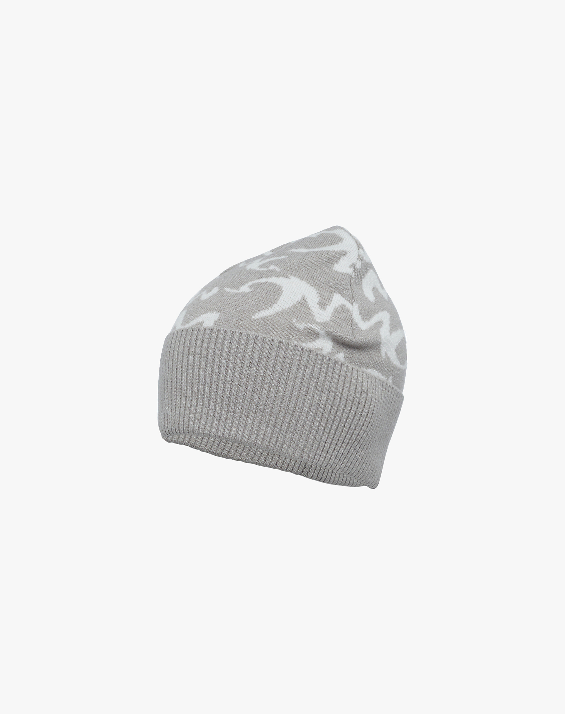 Jacquard Knit Hat With Logo | Manila Grace