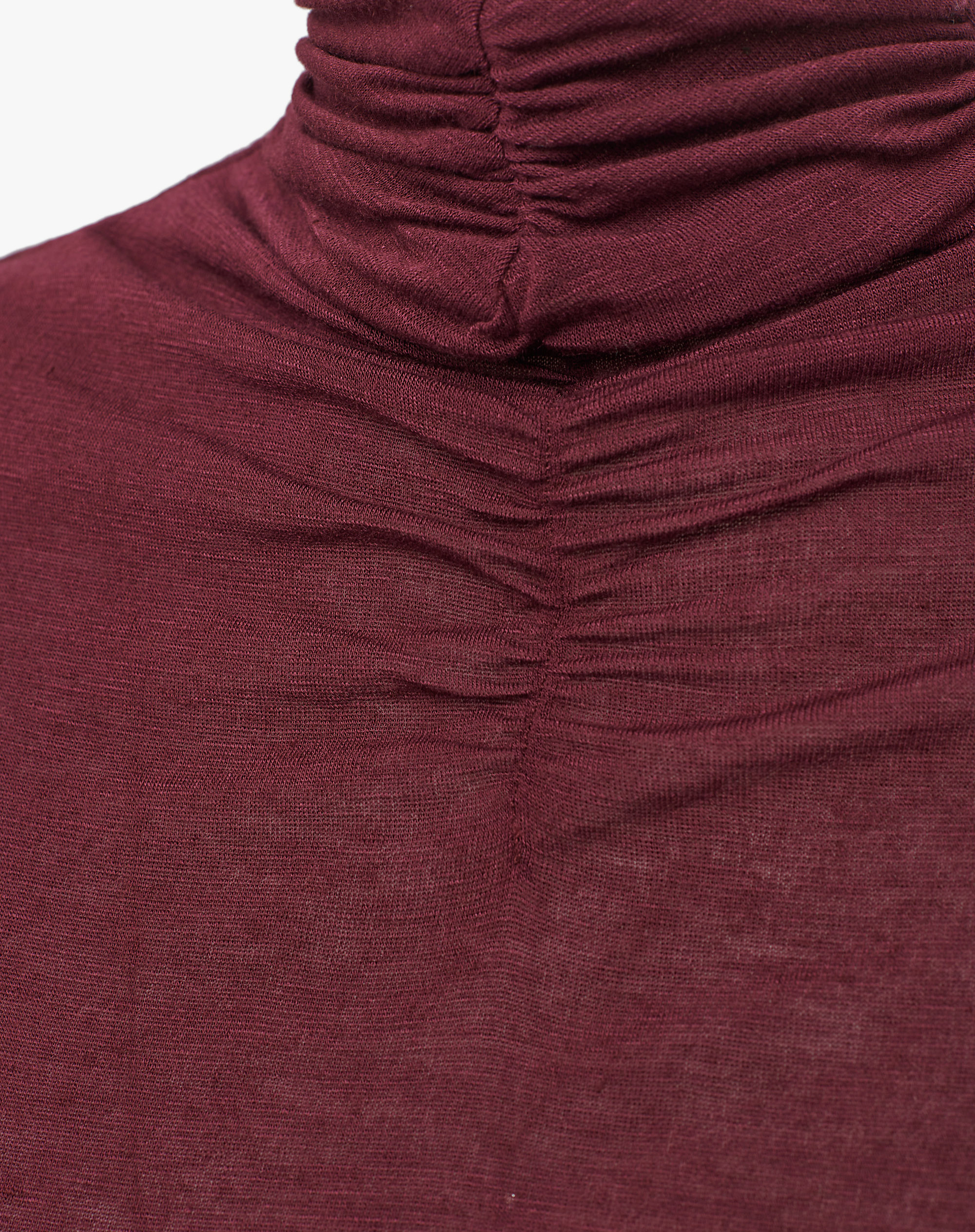 Lightweight Jersey Turtleneck With Gathering - MA641 - Manila Grace | Official Website