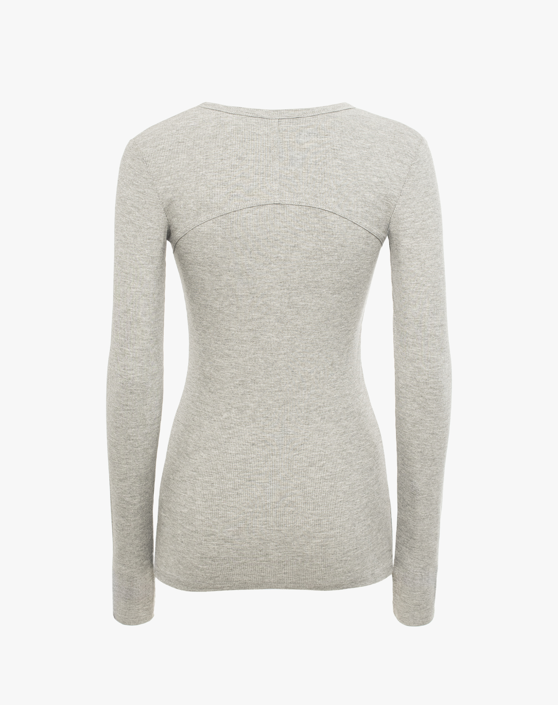 Ribbed V-Neck Sweater With Jewel Logo Detail - MA051 - Manila Grace | Official Website