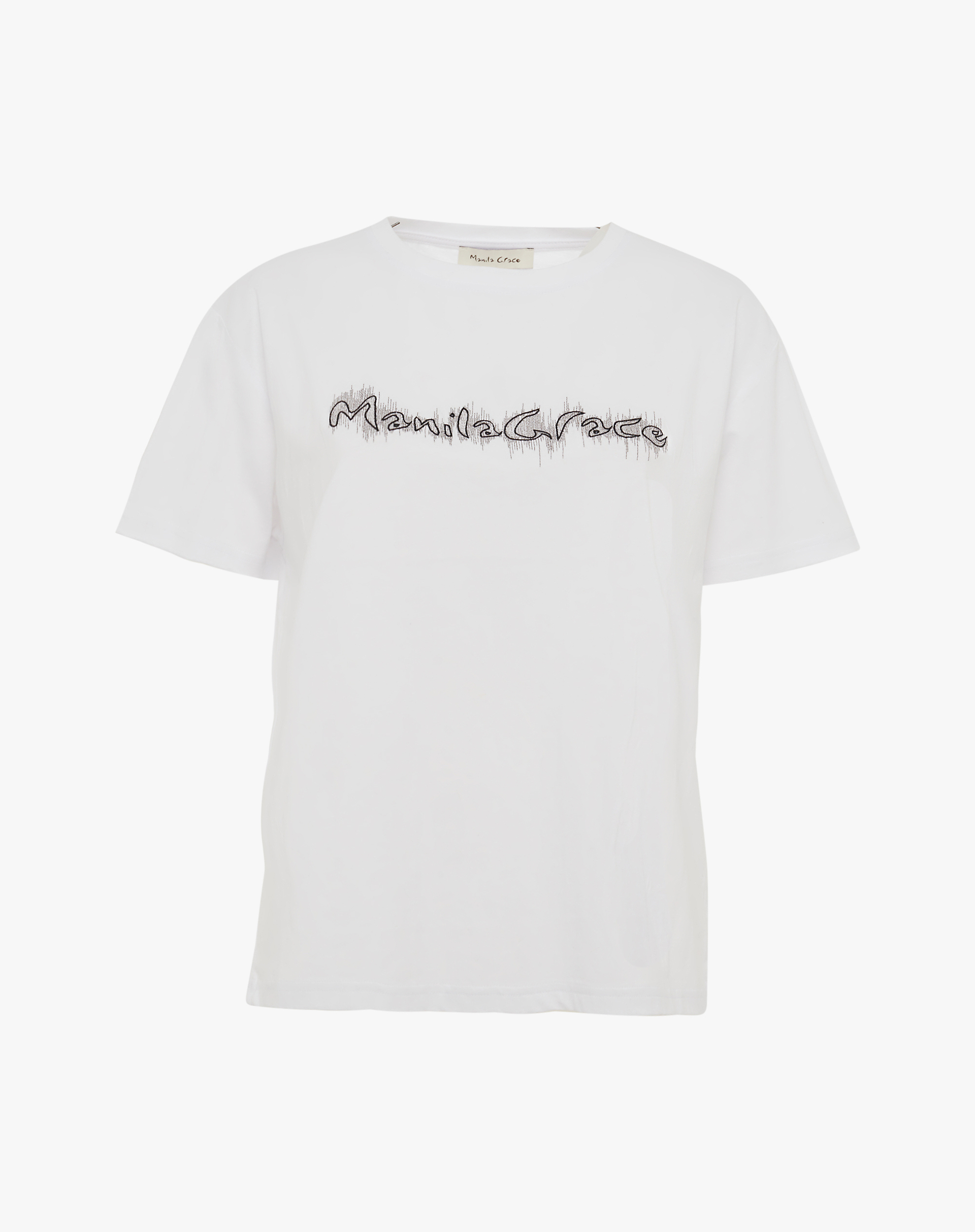 T-Shirt With Embroidered Manila Grace Logo - MA029 - Manila Grace | Official Website