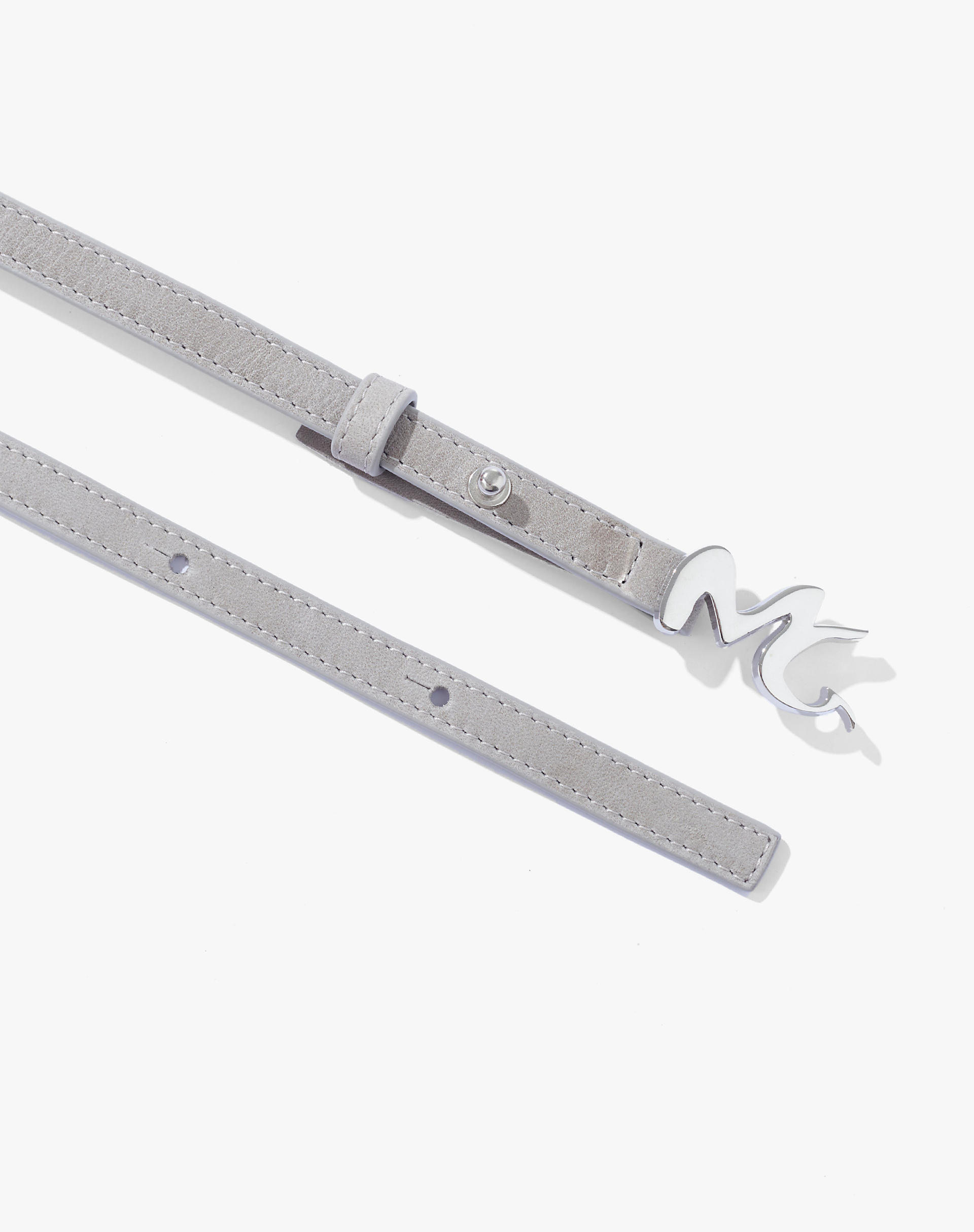 Leather Belt With Logo Buckle | Manila Grace