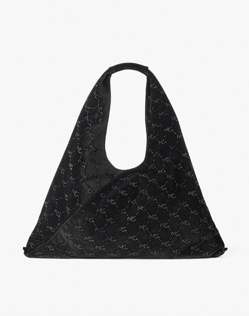 Sac Bag In Velluto Con Logo Cristallizzato - SHOPPERS - Manila Grace