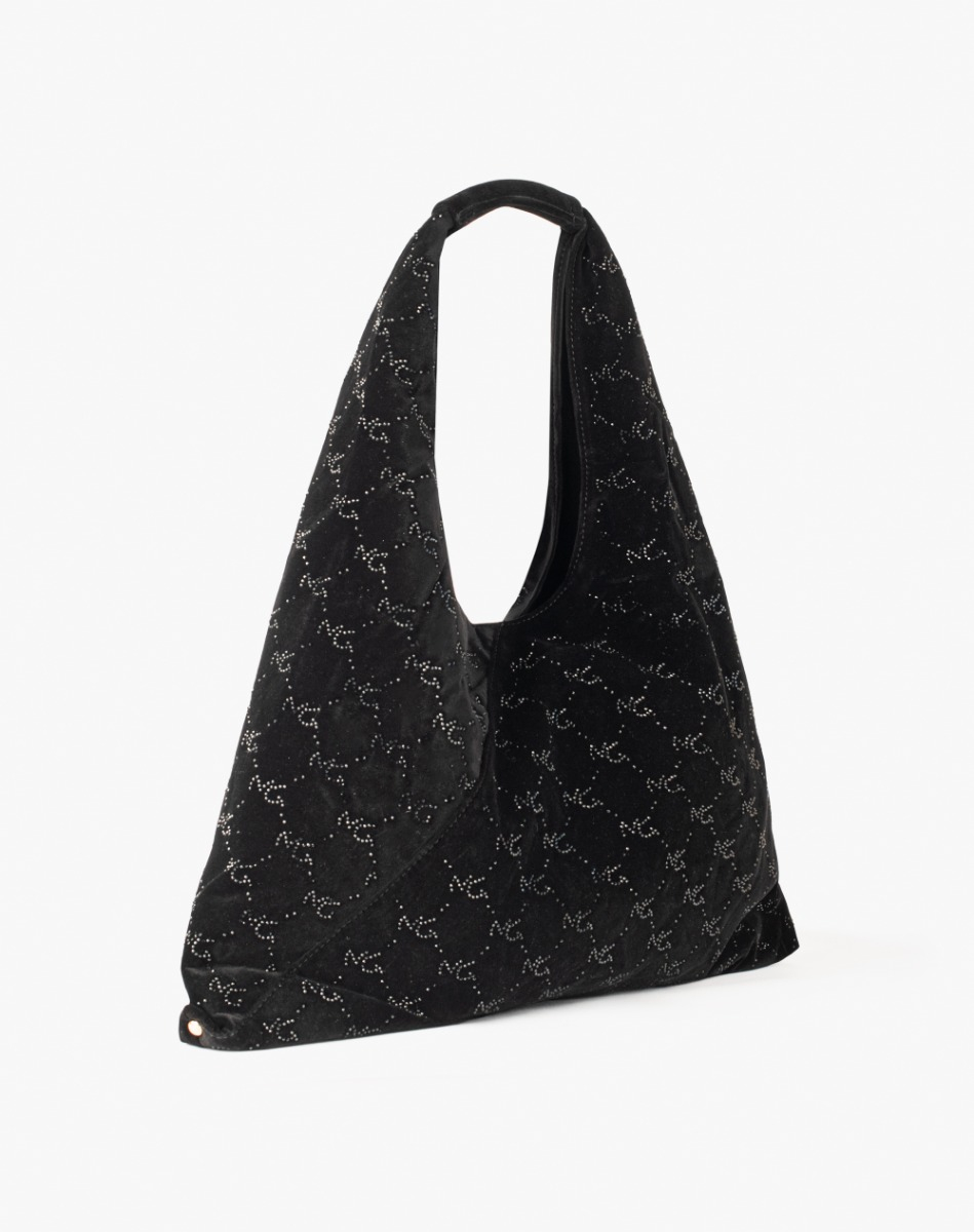 Sac Bag In Velluto Con Logo Cristallizzato - SHOPPERS - Manila Grace