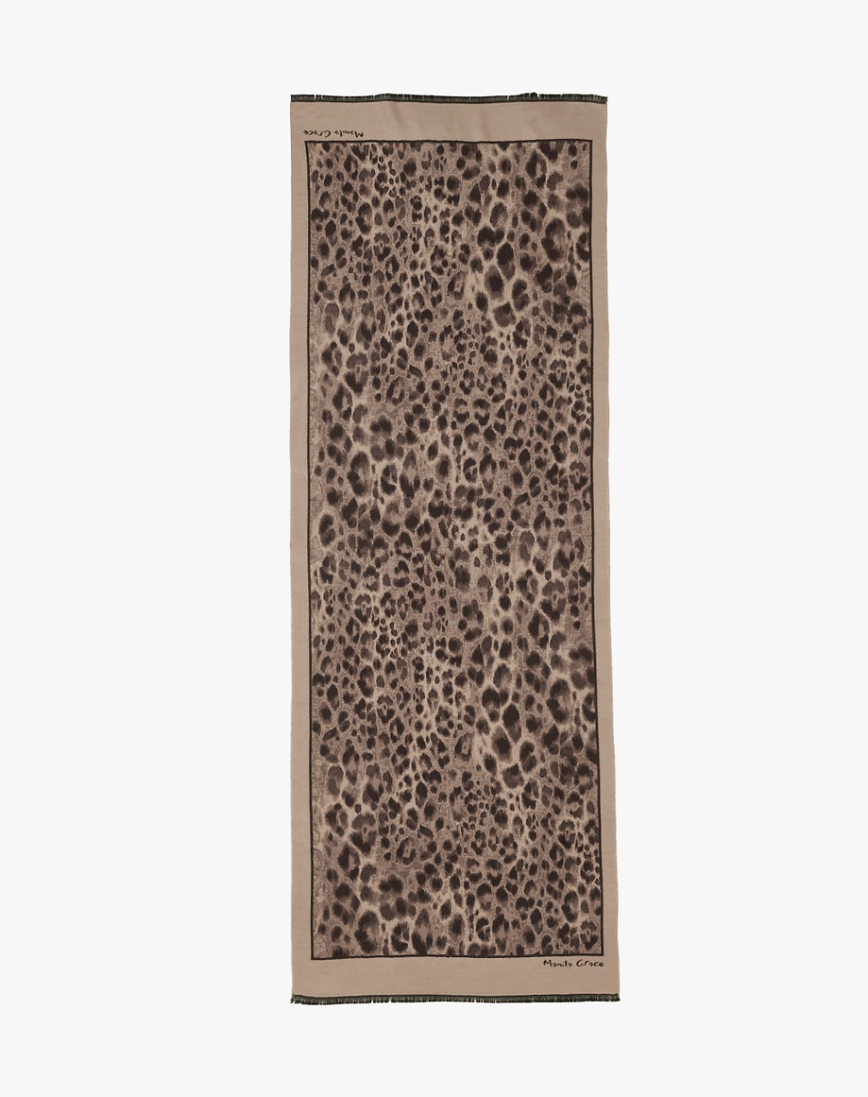 Spotted Animal Print Scarf - MA645 - Manila Grace | Official Website